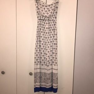 Gorgeous Printed Strapless Maxi Dress